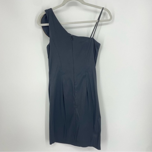 Cache Black One Shoulder Zipper Ruffle Dress - 6 - Picture 3 of 7
